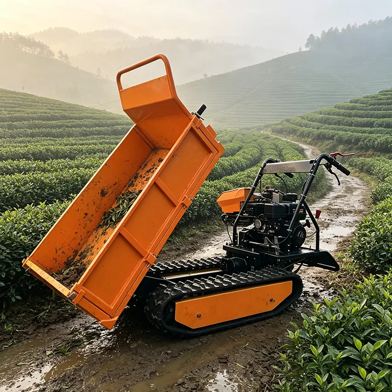 All Terrain Mini Tracked Dump Truck Crawler Dumper for Garden Farm Transport