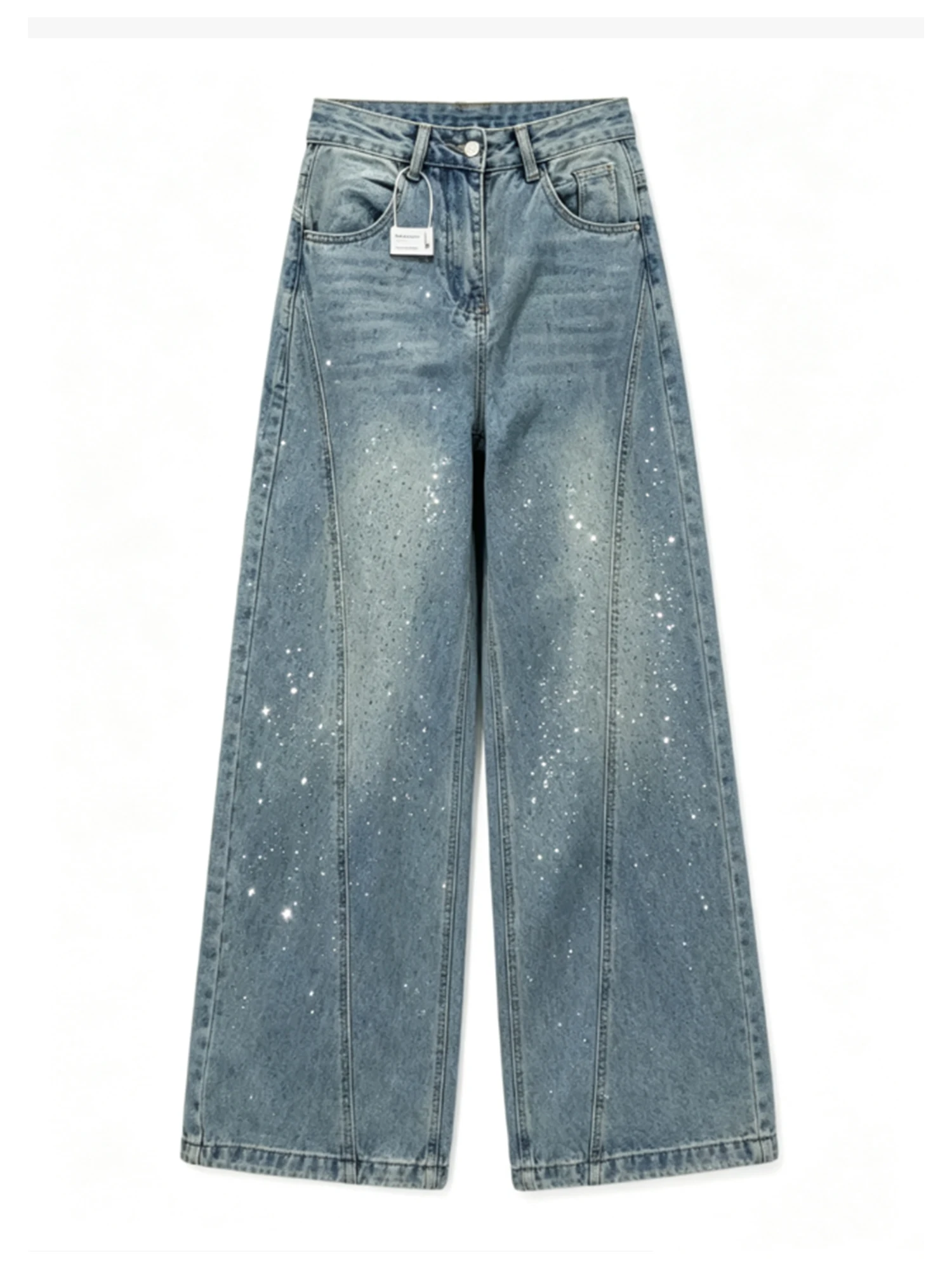 

Women Blue Y2k Jeans Vintage Hiphop Grunge Baggy Denim Trousers Jeans Pants Wide Leg Denim Pants Alternative Clothes Summer 2026