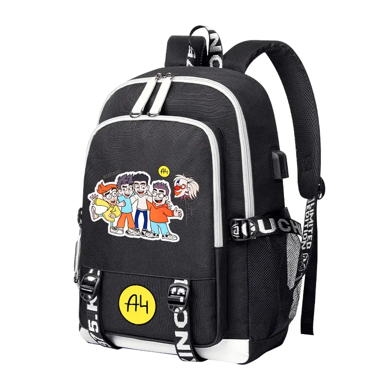 

Детский рюкзак Lamba USB A4, школьная сумка с принтом Vlad для мальчиков и девочек 6–15 лет, водонепроницаемая сумка для книг для подростков (Влад А4)