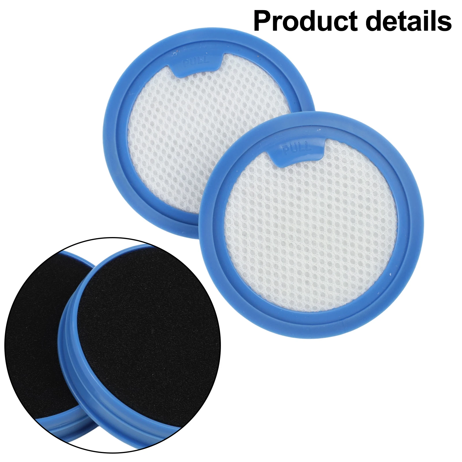 AEG 시리즈 70006000 무선 진공 청소기용 교체 필터 2개의 사전 필터 또는 효과적인 청소를 위한 미세 먼지 필터 2개