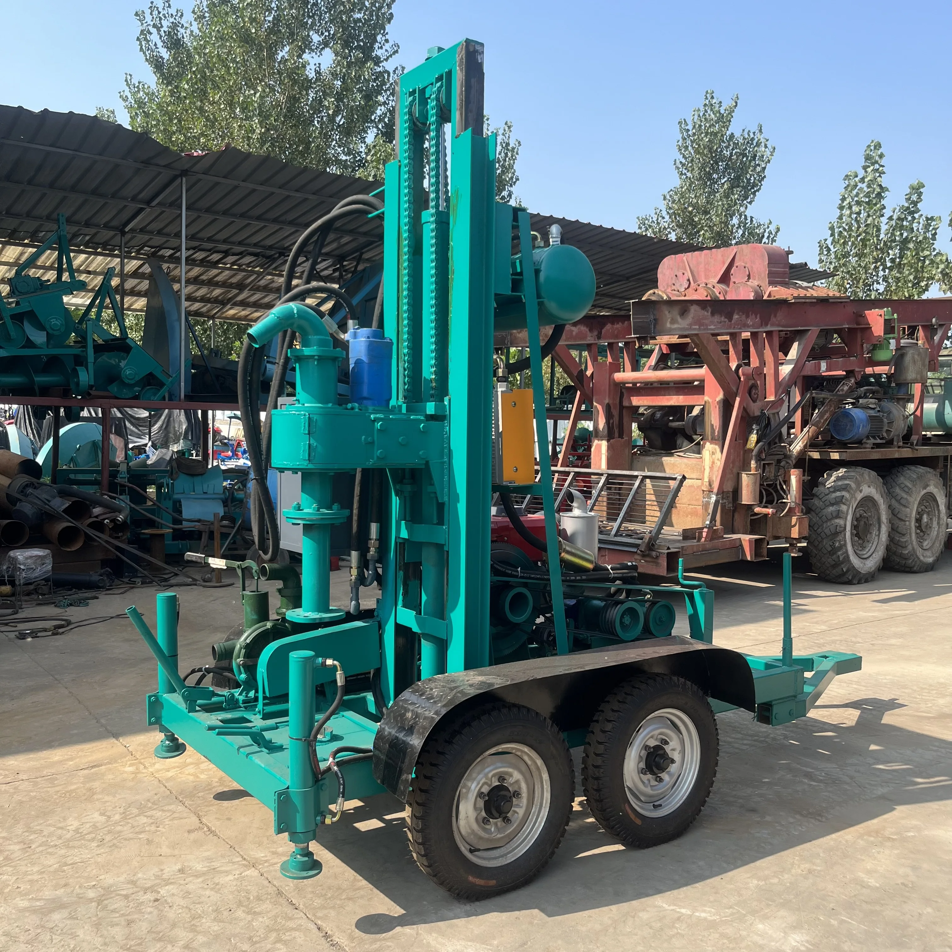 #Factory Direct Sale Max 200m Portable Water Well Borehole Drilling Machine Automatic Small Mini 30HP Diesel Drilling Rig
