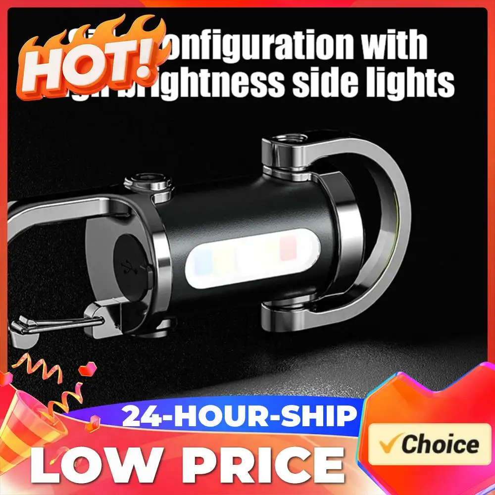 

Мини-фонарик, многофункциональный COB LED фонарик-брелок, USB-перезаряжаемый портативный фонарик-брелок для кемпинга и походов