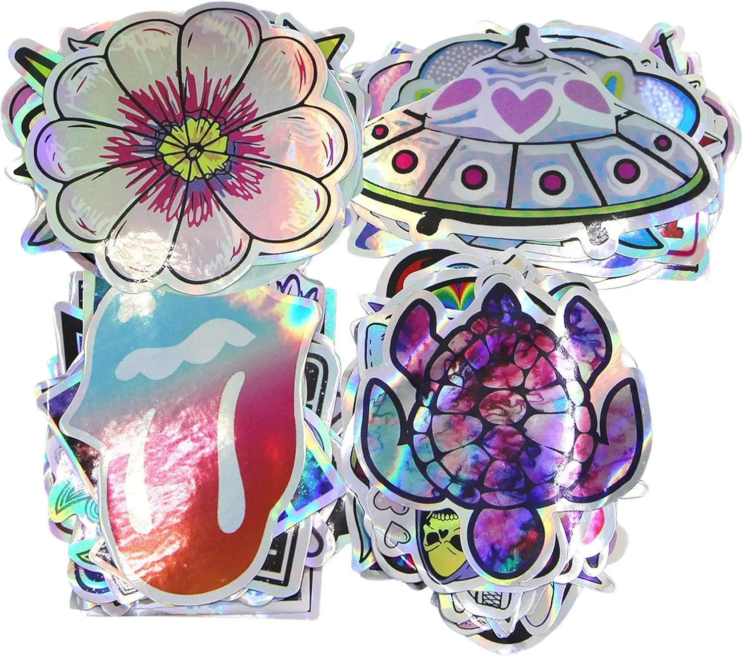 

Waterproof Vinyl Stickers Laser Holographic Stickers for Motorcycle Car Laptop Door Luggage Bike Bicycle Travel Case Water