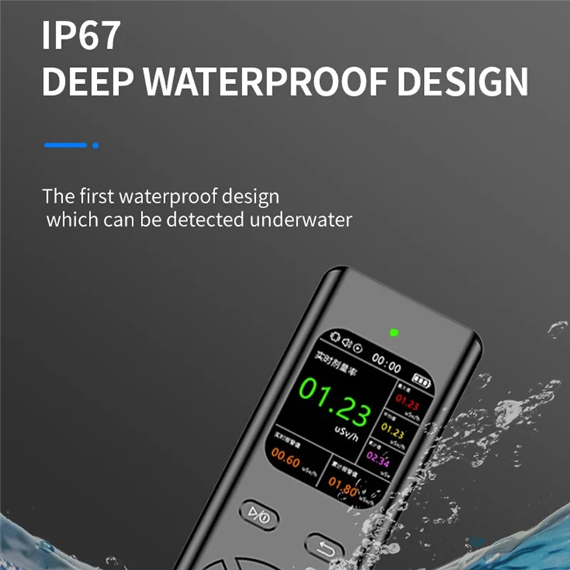 A23F-Geigerteller Waterdichte nucleaire straling X-Ray Beta Gamma Radioactiviteit voor nucleair afvalwater