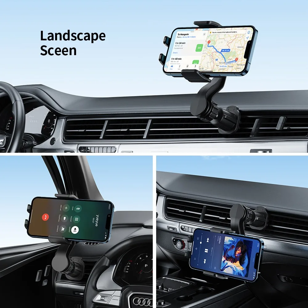 17 مللي متر وصلة كروية حامل هاتف السيارة تمديد قضيب 360 °   ملحقات حامل GPS قابلة للدوران من البلاستيك الأسود