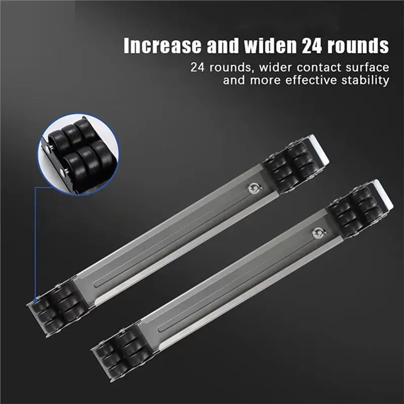 AT05-Double Row 24 Wheels Wine Cooler Heavy Duty Appliance Rollers 300KG Load Mobile Washing Machine Base B view 2