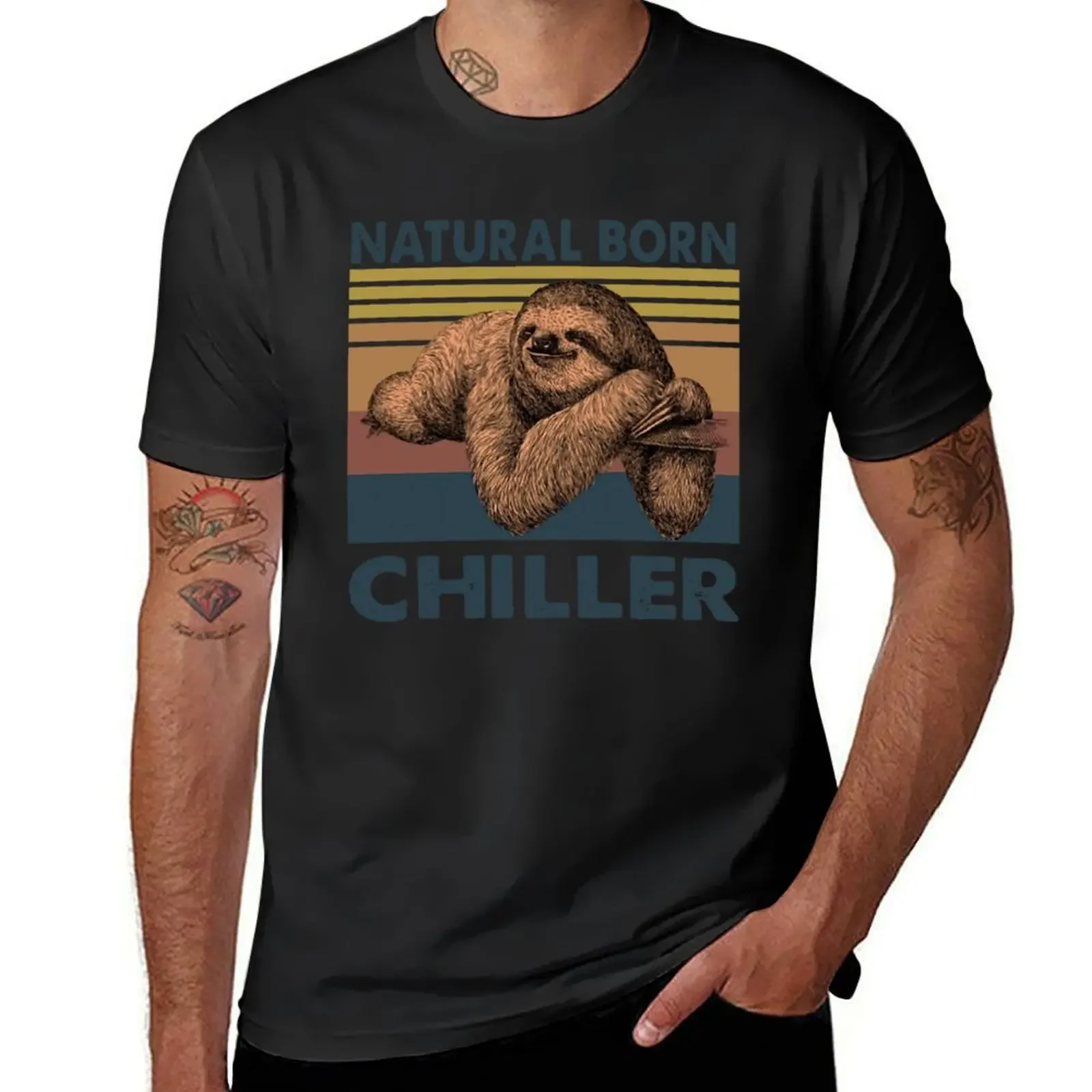 Sloth Natural Born Chiller Vintage T-Shirt shirts graphic plus sizes sweat shirts, men