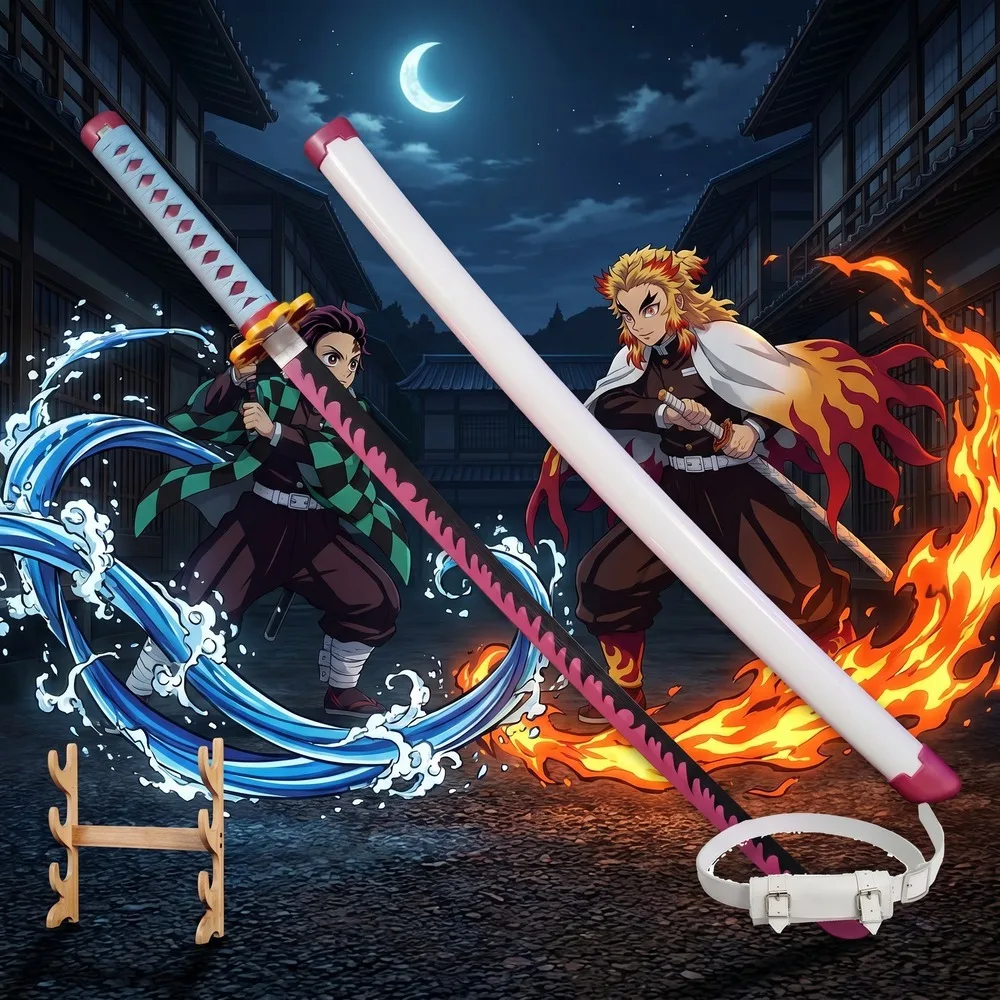 Demon Slayer Pink 104cm Plastic Katana Sword Schwert Display Blade Model Safe Unsharpened Decorative Anime Cosplay Photo Prop