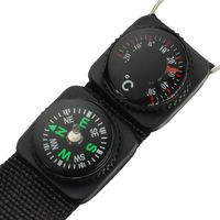 3 In 1 Survival Outdoor Hiking W Keychain Compass Thermometer Carabiner Mini Carabiner Hanger Key Ring