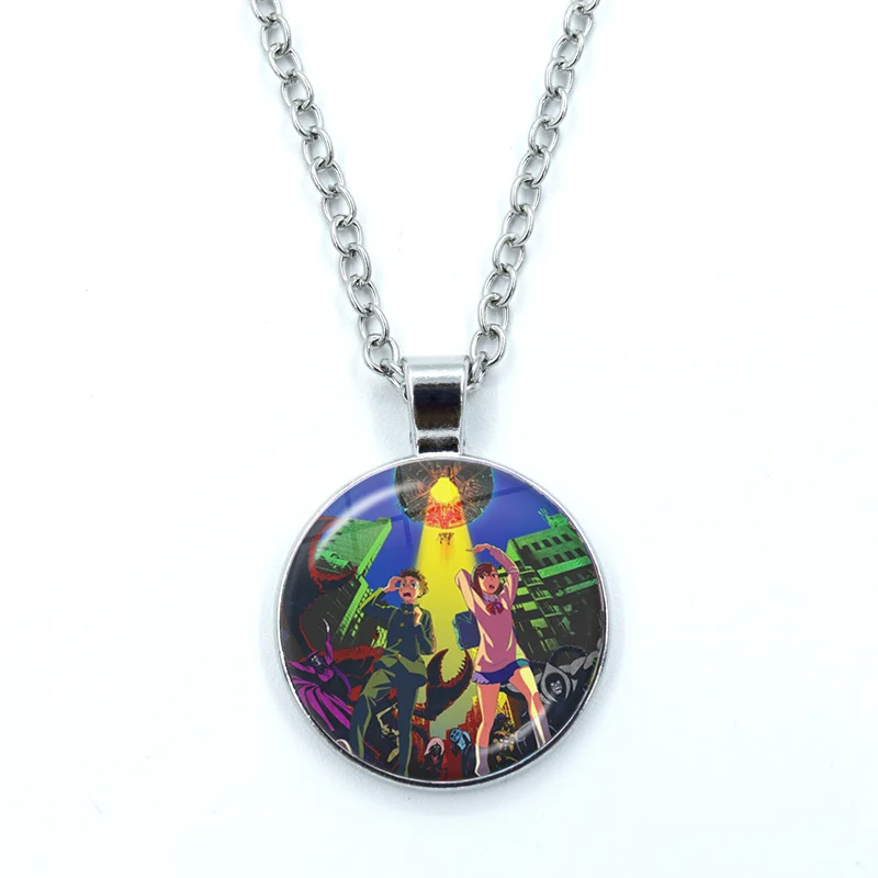 Anime Dandadan Ayase Momo Takakura Ken Aira Shiratori Glass Dome Cabochon Pendant Fashion Crystal Jewelry