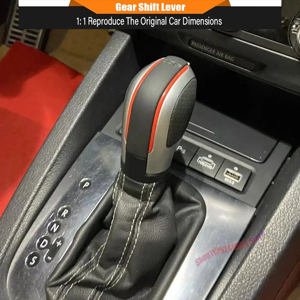 For VW Golf 6/7 R GTI Passat B7 B8 CC Jetta MK6 GLI DSG Shift Knob Gear Side Cover and For DSG Emblem Complete Upgrade Set