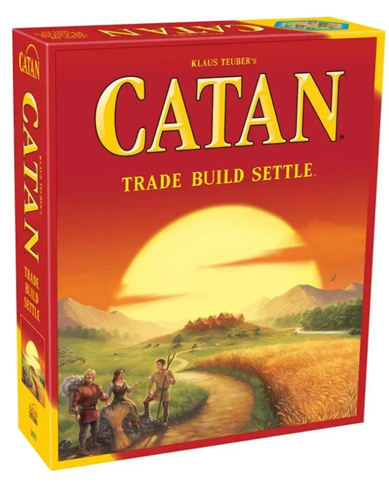 Versione inglese catan gioco da tavolo puzzle giocattolo per il tempo libero carta da gioco 2-8 persone giochi di carte per feste