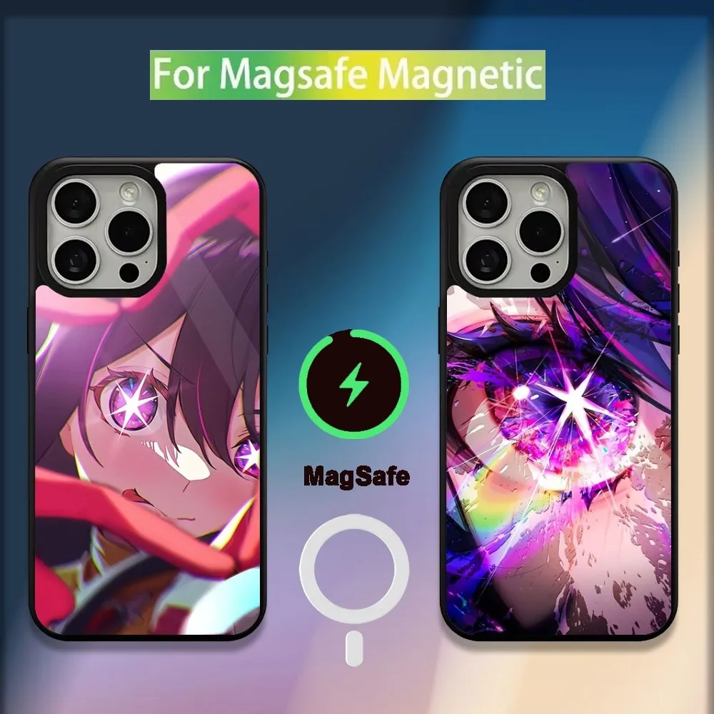 Anime Oshi No Ko Phone Case For iPhone 16,15,14,13,12,11,Plus,Pro,Max,Mini Magsafe Magnetic Wireless Charging