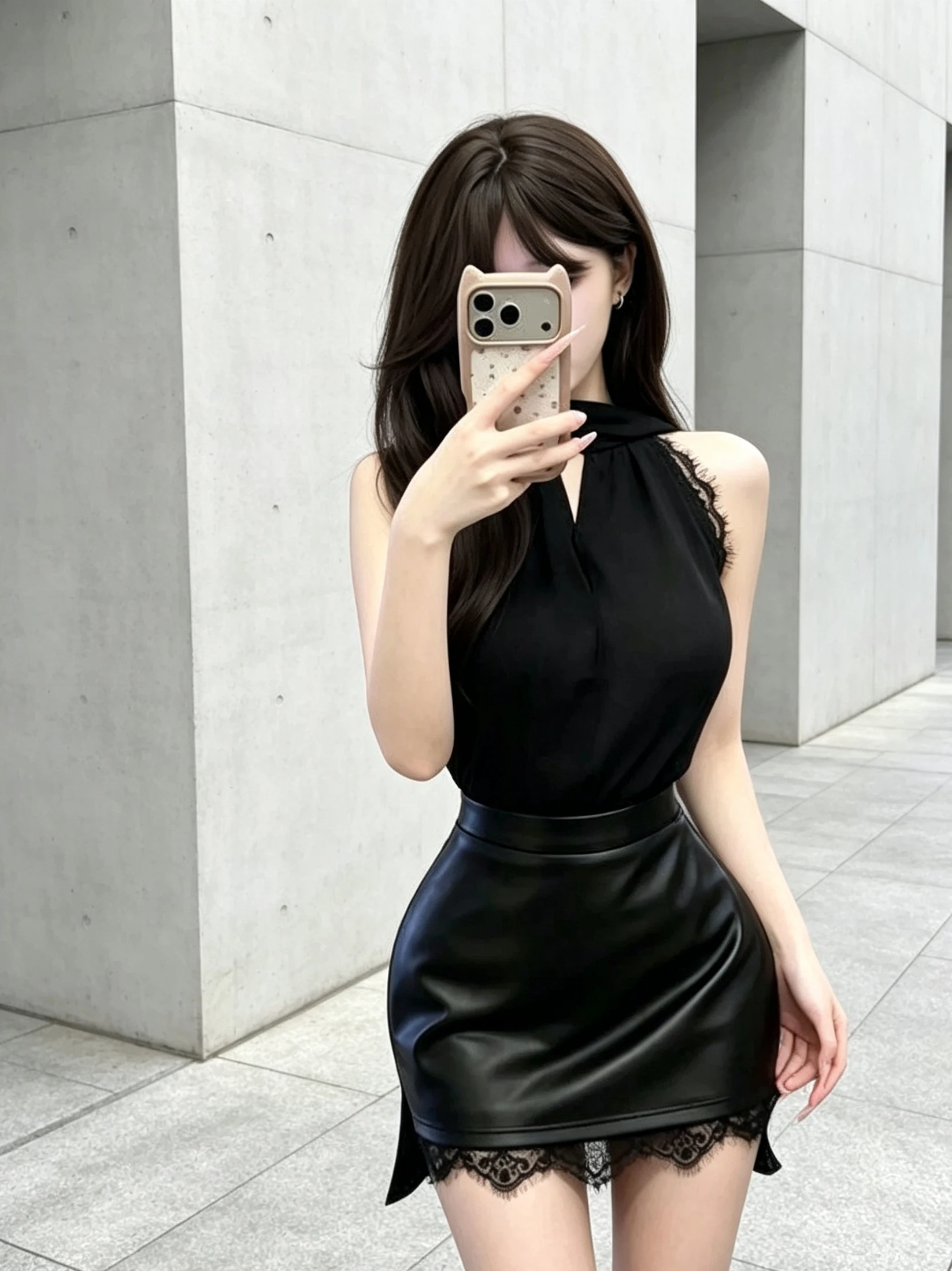 Elegant Black Off-Shoulder Sleeveless Chiffon Gown High Waist Lace Wrap Bodycon Skirt Set Women's Two-Piece Ensemble