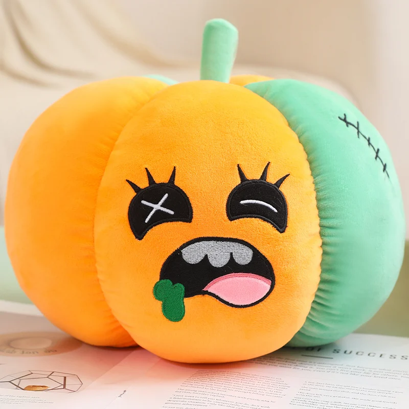 

1pc25cm/9.84in creative zombie pumpkin pillow plush toy doll pumpkin doll children soothing cloth doll Halloween gift