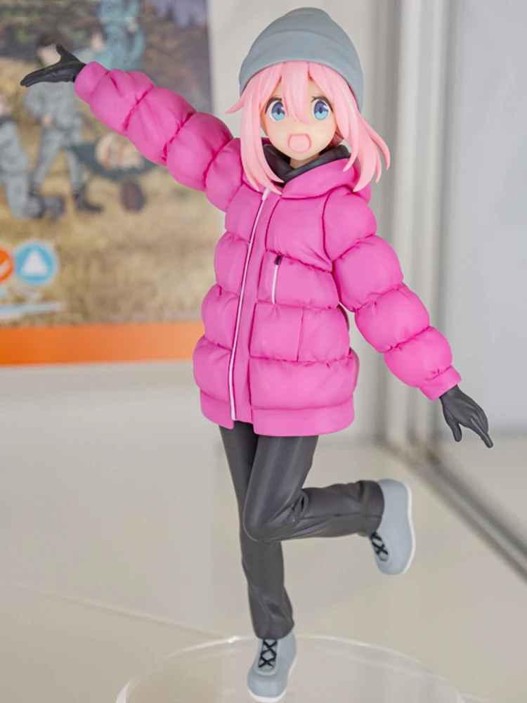 Original Sega Yuru Camp Figure Kawaii Kagamihara Nadeshiko Shima Rin Action Figurines Collection Model Statue Doll Kid Toy Decor