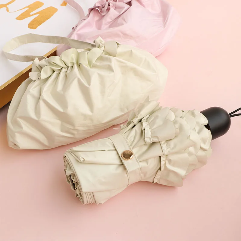 

Портативный Fre Sle Five Parasol Кружевной солнцезащитный зонт для солнечных и дождливых дней Защита от ультрафиолета Солнцезащитный козырек