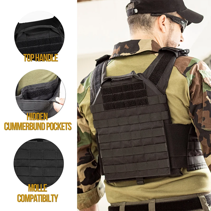 Imagem -05 - Onetigris-tactical Multicam Combat Vest Molle Afpc Airsoft Paintball Transportadora Placa Protetora de Peito