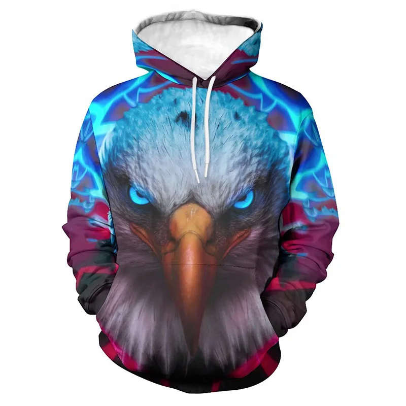 

Punk Animal Eagle 3D Printed Hoodies For Men Fashion Eagles Graphic Pullovers Casual Streetwear Women Hoodie Winter Ropa Hombre