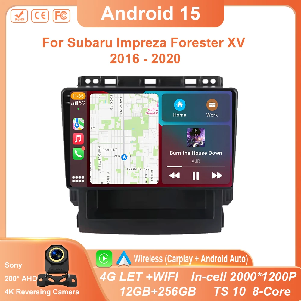 

Android Auto For Subaru Impreza Forester XV 2016 2017 2018 2019 2020 Car Radio Stereo CarPlay Car Multimedia Player QLED 5G WIFI