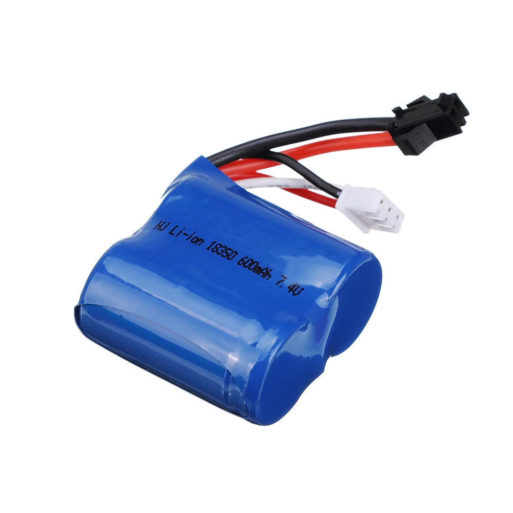 Batería de barco RC de alta velocidad, cargador de batería de iones de litio de 7,4 V para Skytech H100, H102, H106, 7,4 V, 600mAh, para JJRC S1, S2, S3, S4, S5