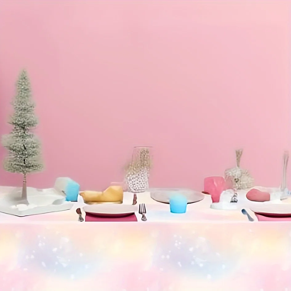 97/96/24/4/3/2/1 Rainbow Unicorn Party Tableware Tablecloth Pink Birthday Decoration Item Girls Disposable Cups Tissues Plates