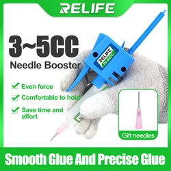 RELIFE – pistolet à colle manuel, outil de Force auxiliaire, tige de soudure, aiguille de compte-gouttes, Booster d'huile, 3CC ~ 5CC, RL-062C