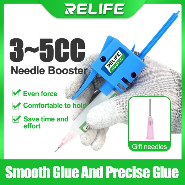 RELIFE RL-062C Ręczny pistolet do kleju do 3CC ~ 5CC Drogowózka Wzmacniacz igły Olej spawalniczy Pomocnicze narzędzie siłowe Popychacz Wzmacniacz oleju spawalniczego