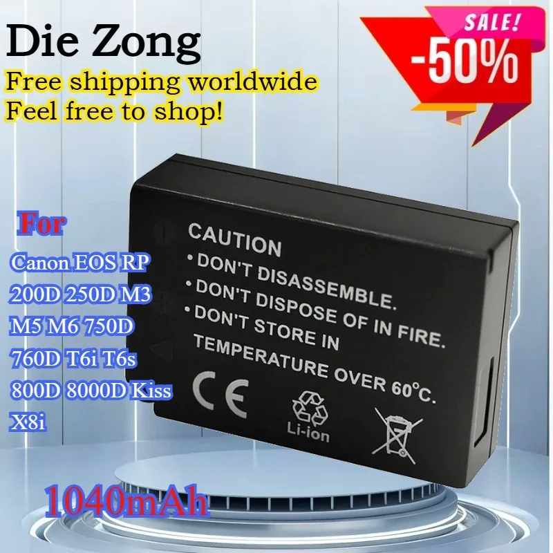 New Original LPE17 LP E17 LP-E17 Battery 1040mAh For Canon EOS RP 200D 250D M3 M5 M6 750D 760D T6i T6s 800D 8000D Kiss X8i