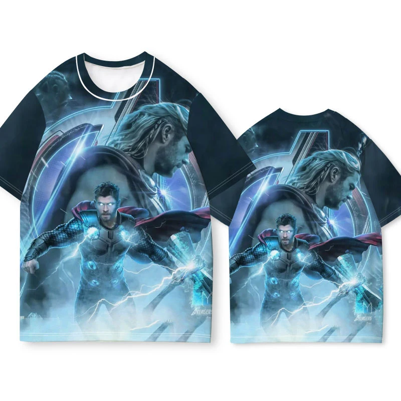 

2025 Summer Hot Selling Marvel Avengers T-shirt Captain America Spider Man Iron Man Quick Drying and Breathable Men T-shirt