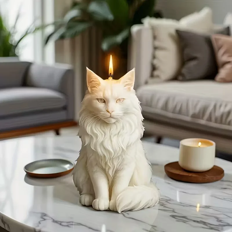 

Сидячая кошка аромат гипс смола украшения плесень мыло ручной работы принадлежности для изготовления свечей DIY милый котенок силиконовая форма для свечей