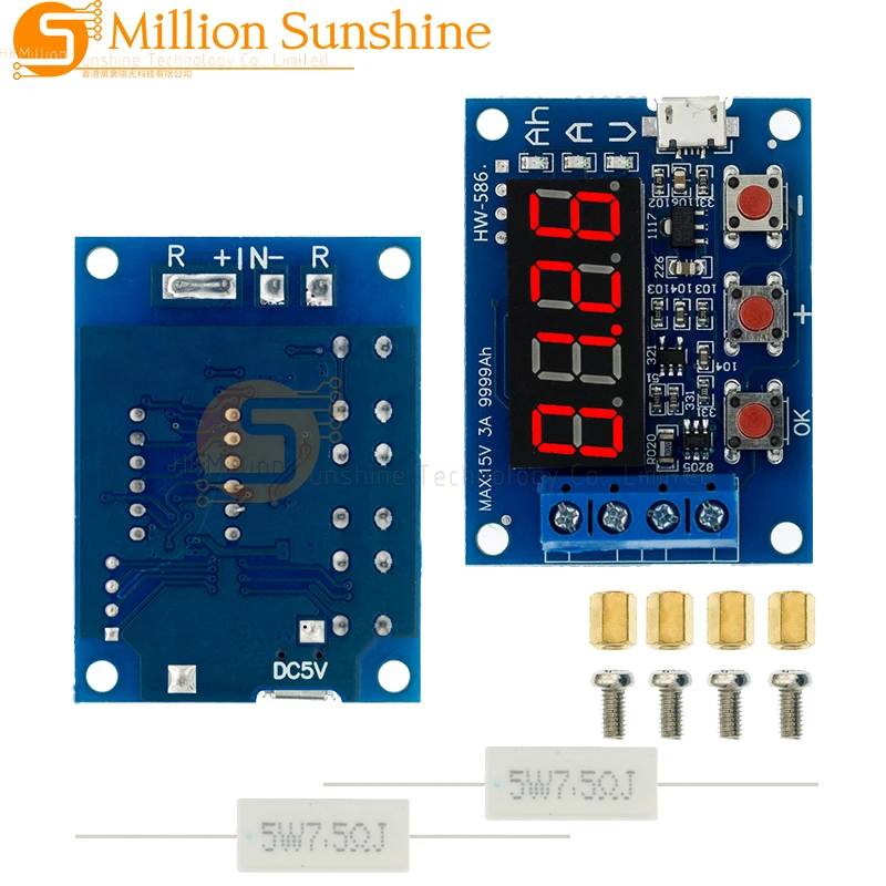 ZB2L3 Battery Tester LED Digital Display 18650 Lithium Battery Power Supply Test Resistance Lead-acid Capacity Discharge Meter