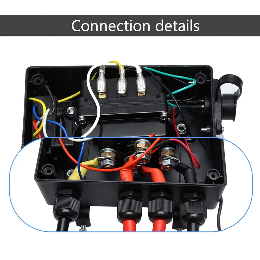 Imagem -03 - Contator do Guincho de Controle Solenóide Caixa Pré-com Fio para 800017000 Elétrico Atv Utv Guinchos 12v