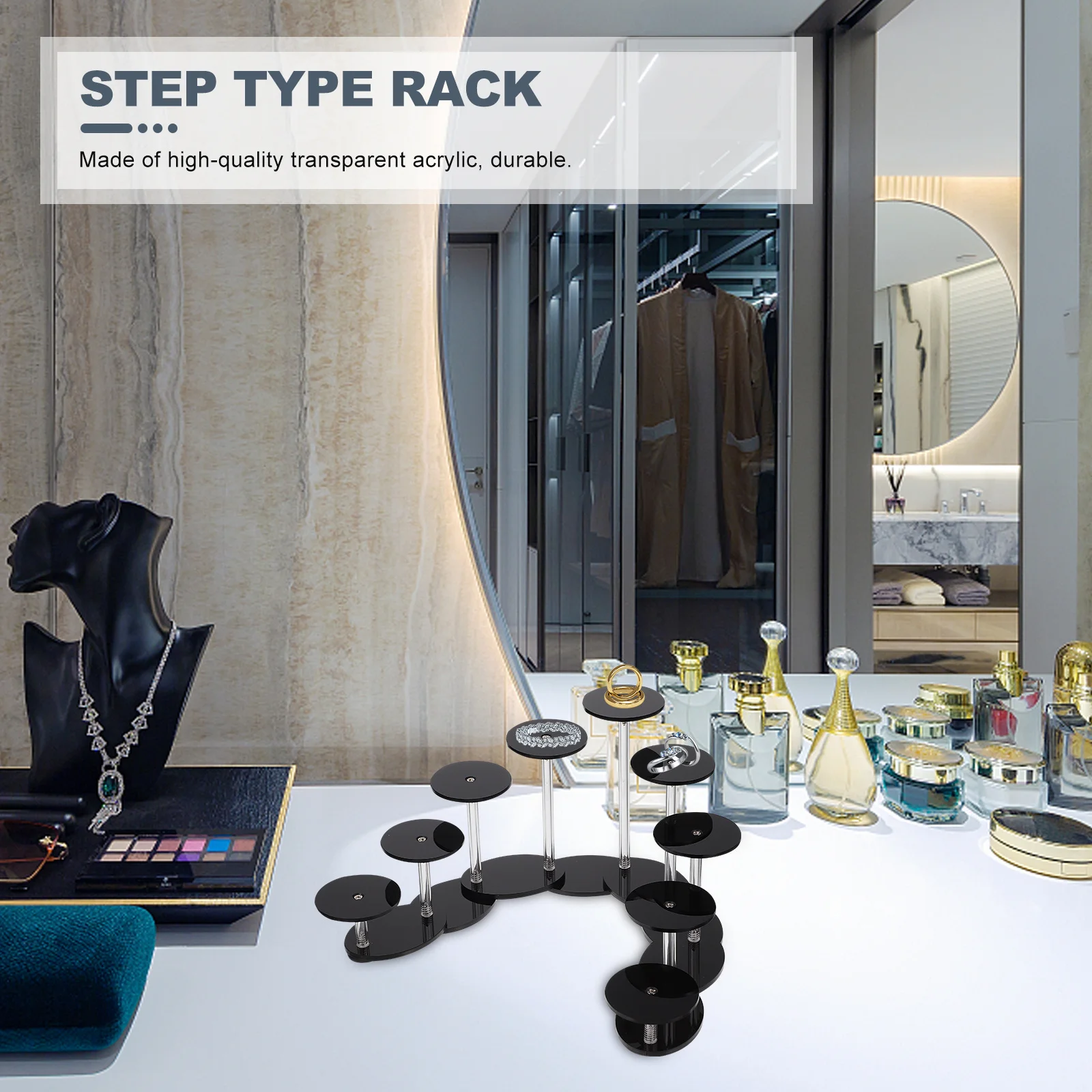 Necklaces Accessory Organizer Jewelry Shelves Showcase Rack Earring Display Stands Bracelet
