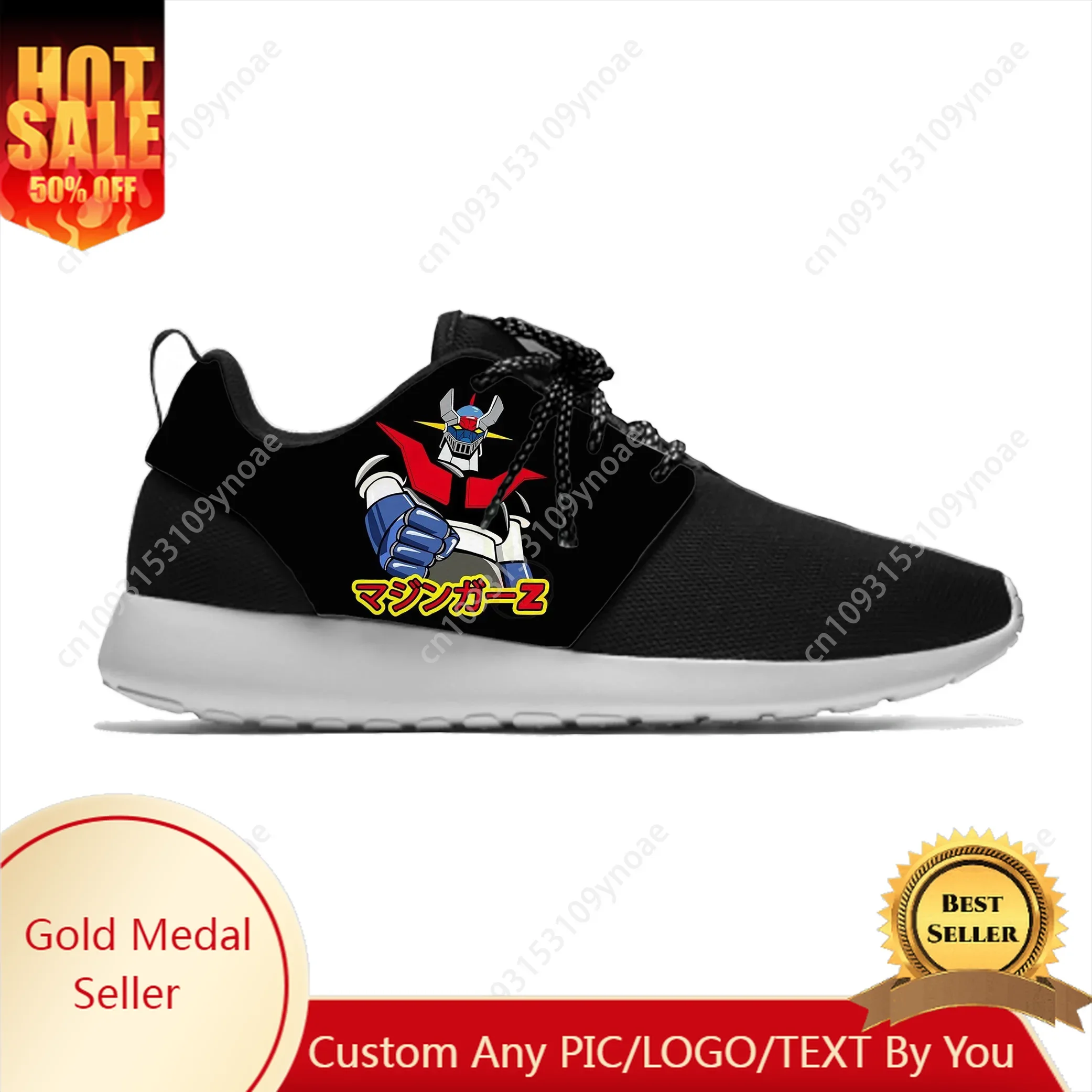 

Summer Hot Japanese Anime Manga Mazinger Z UFO Robot Sport Shoes Casual Breathable Lightweight Running Shoe Mens Womens Sneakers