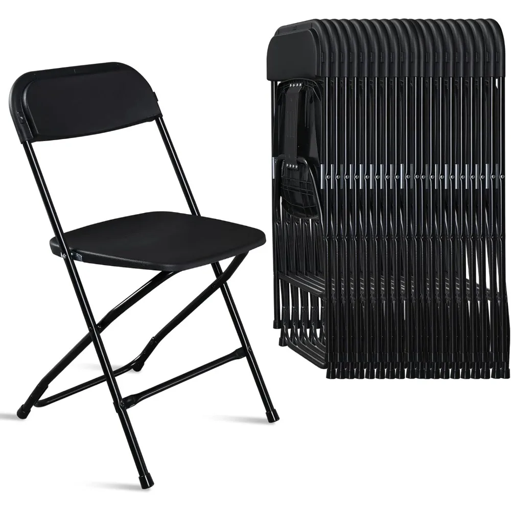 

10pcs Folding Chairs – 330 lbs Capacity Plastic Stackable Seats – Easy Fold & Store, Indoor/Outdoor Use Wedding Party Event