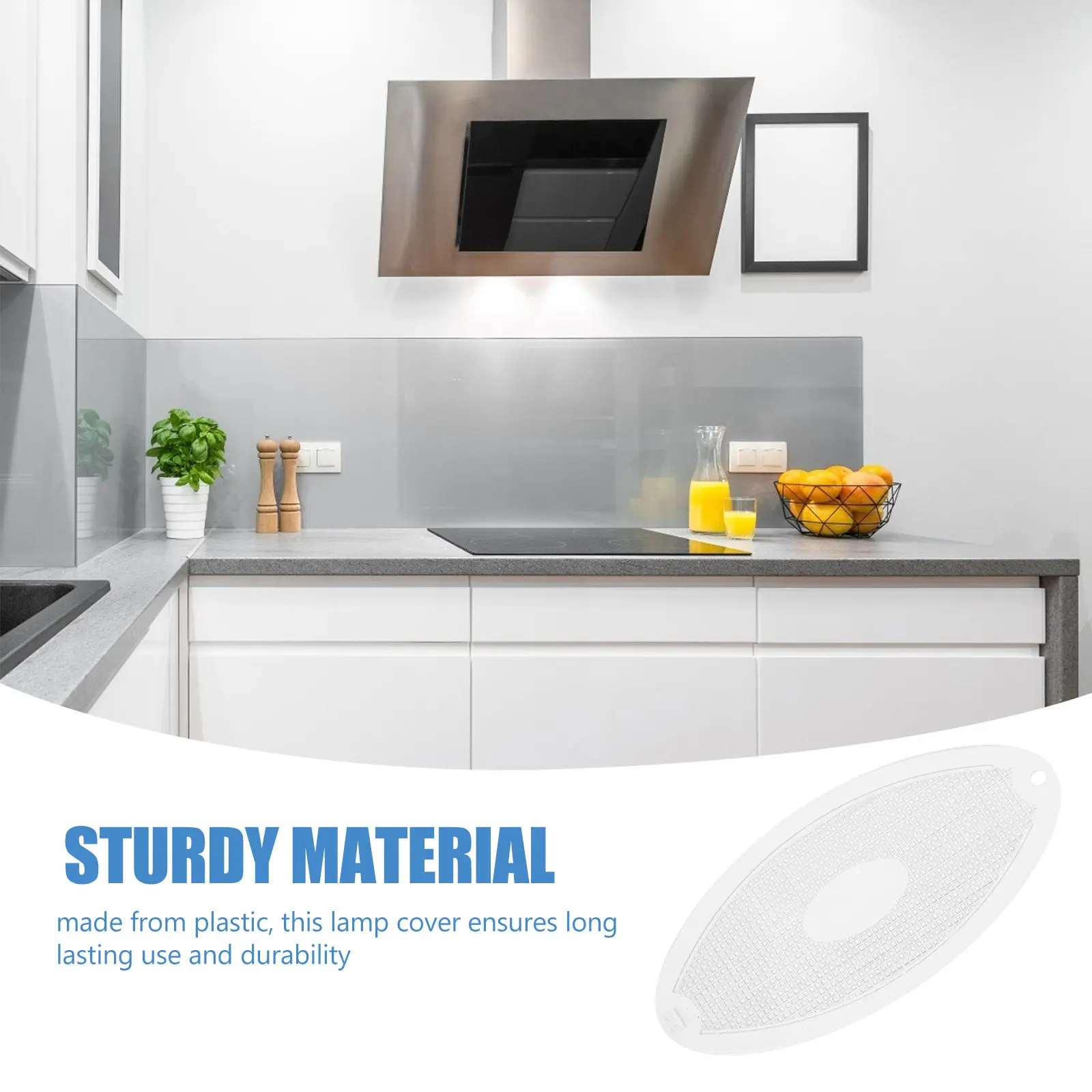 

2 шт. пластиковые овальные крышки для светильников вытяжки, аксессуары для кухонных вытяжек, сменные крышки для светильников для дома, ресторана, отеля