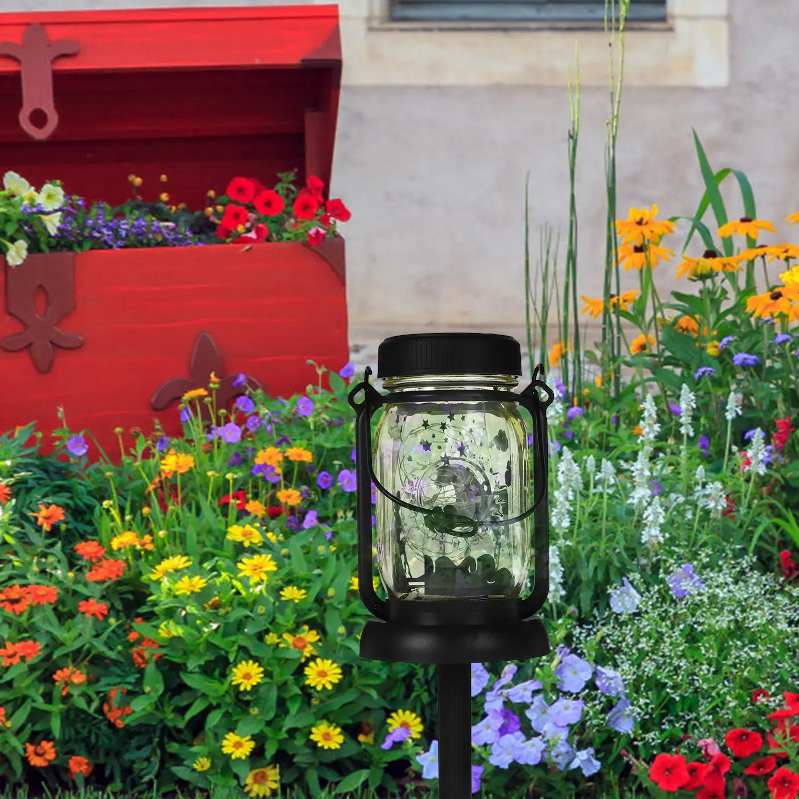 

2 Pcs Solar Led Lights for outside Outdoor Hanging Lantern Lanterns Garden Pendant