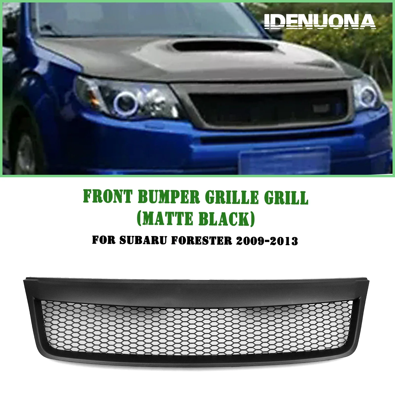 

Поп для Subaru Forester 2009-2013, передняя решетка, гоночная решетка, матовый/глянцевый черный/углеродное волокно, верхний бампер, сетчатая сетка капота