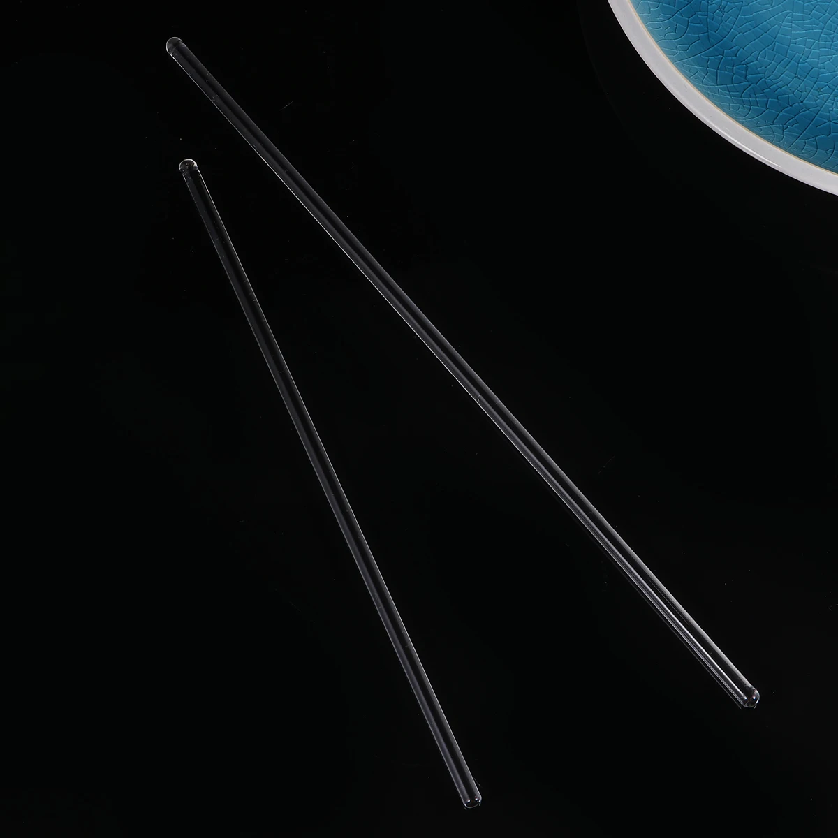 12Pcs Glass Stirer Transparent Round Head Solid Glass Stirring Rod Laboratory Chemical Test Coffee Milk Stirring