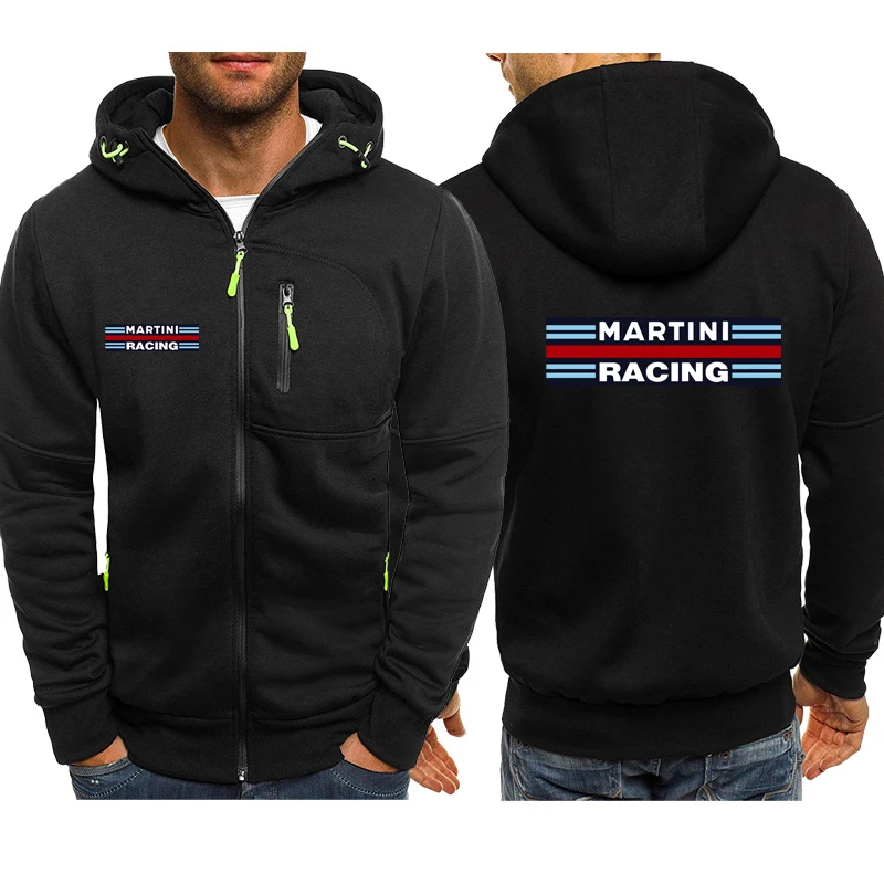 Hoodies Men Jacket Martini Racing Print Casual HipHop Harajuku Hooded Sweatshirts Mens Zipper Jacket Man Hoody Clothing