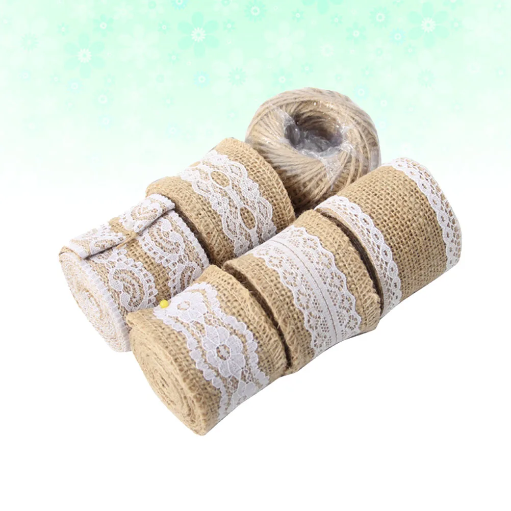 

Linen Roll Ribbon for Wedding Decor Bridal Bouquet Packing DIY Lace Braid Bright Color Durable Long Lasting Gift Wrapping
