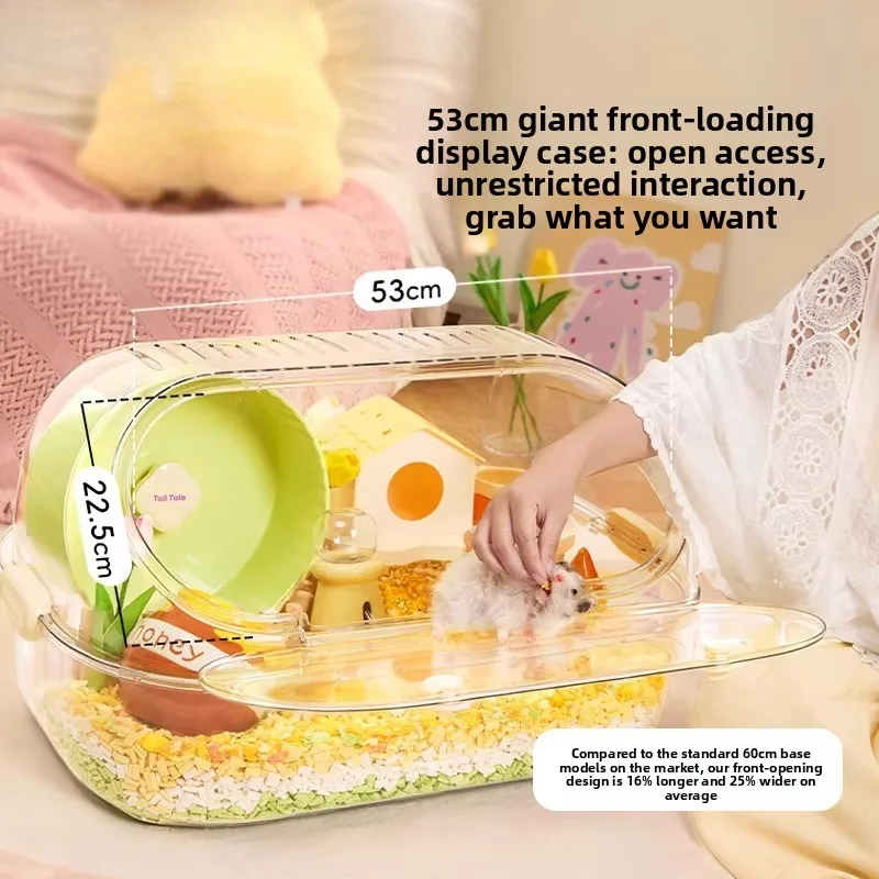 Bubble Castle Hamsters Cage 62cm Extra Large Transparent Pet Villa Complete Small Pet Habitat Luxury Hamster Playground