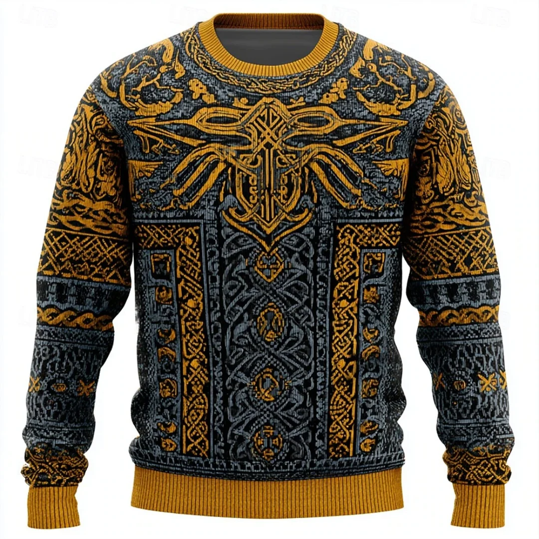 

Men's Pullover Sweater Crewneck Retro Vintage Casual Casual Oversized Pullover Popular Streetwear Fashion Trend Men Clothing