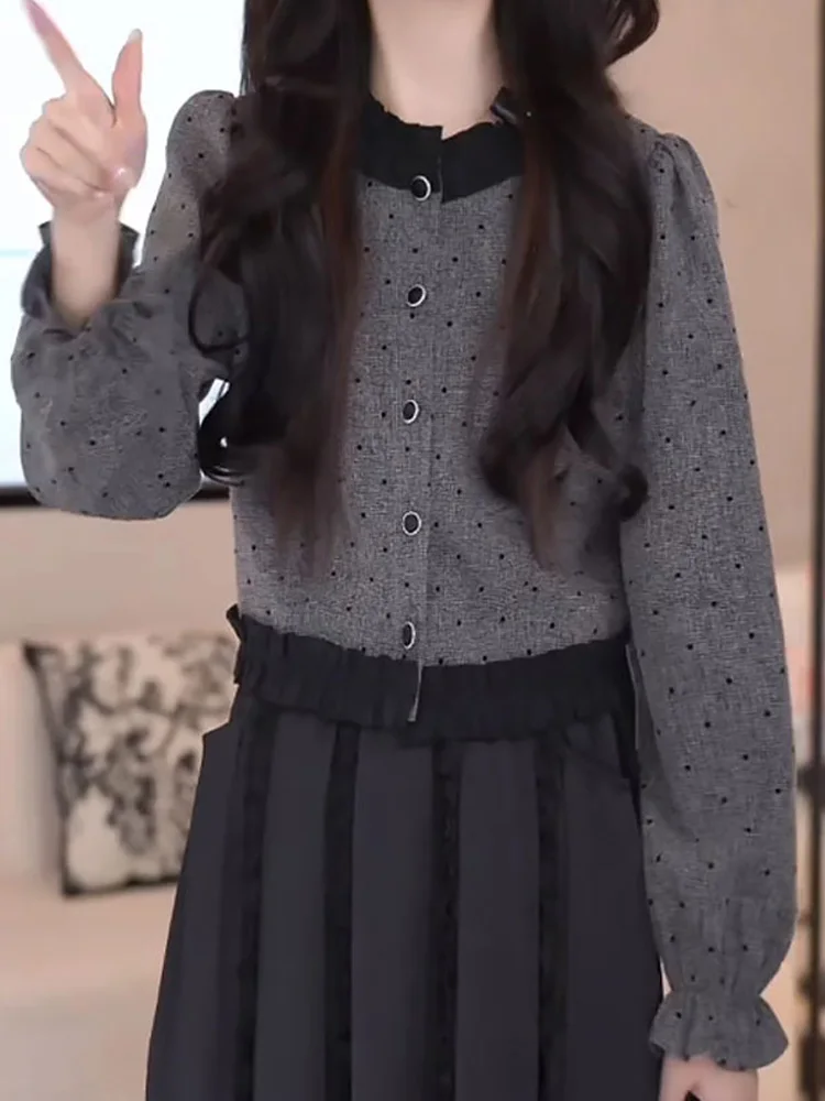 

Женская модная футболка с круглым вырезом и длинным рукавом, новая коллекция весна-осень, повседневный прямой крой, топ