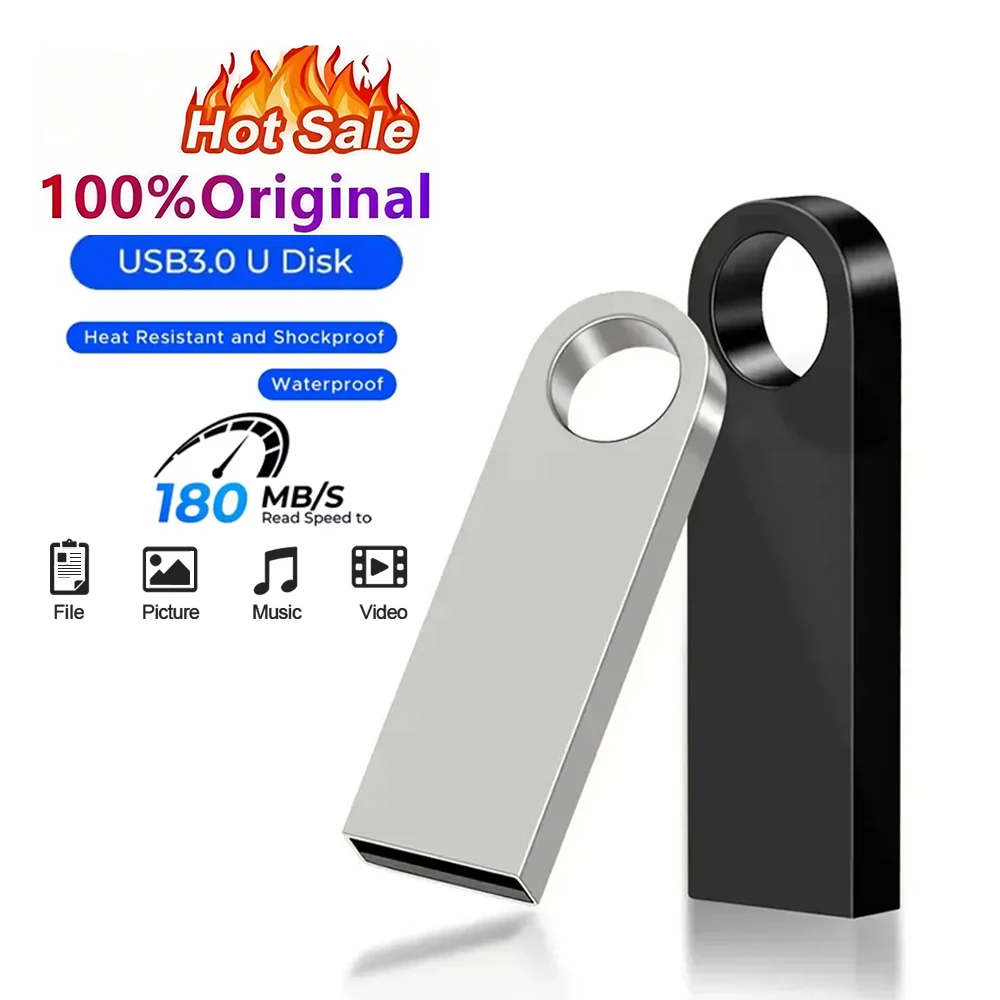 Unidad Flash USB 3.0 Super Rápida de 2 TB, 1 TB, Memoria USB Metálica de 128 GB, 256 GB, 512 GB, Pendrive Portátil, Envío Gratis con Regalo