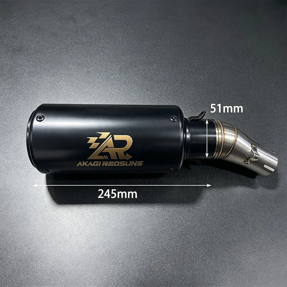 51mm Stainless Steel Exhaust Transition Pipe Motorcycle Modified Middle Exhaust Pipe Slip On Design For Kawasaki Z250 Ninja250 N