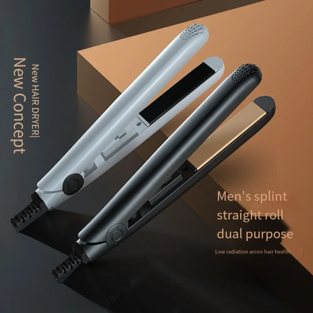 

Плойка с регулируемой температурой, быстрый нагрев, керамическая электрическая шина, выпрямление для влажной и сухой уборки, прямой зажим для мужчин