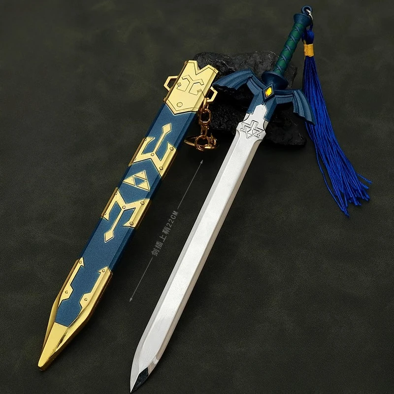 Anime Zelda Link Master Sword Keychain Game Peripheral Metal Samurai Sword Toys Model Crafts Gifts view 3