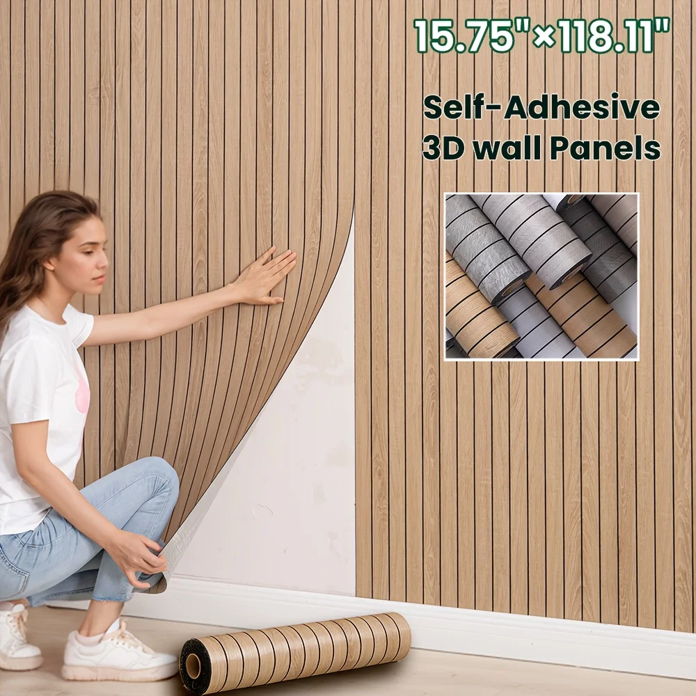 40 cm x 3 m 3D-Wandaufkleber zum Abziehen und Aufkleben, selbstklebende Wandpaneel-Sxp-Schaumstoffaufkleber, einfach zu basteln, geeignet für Decke, Wohnzimmer
